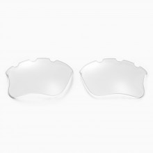 Walleva Clear Vented Non-Polarized Replacement Lenses for Oakley Flak Jacket XLJ Sunglasses